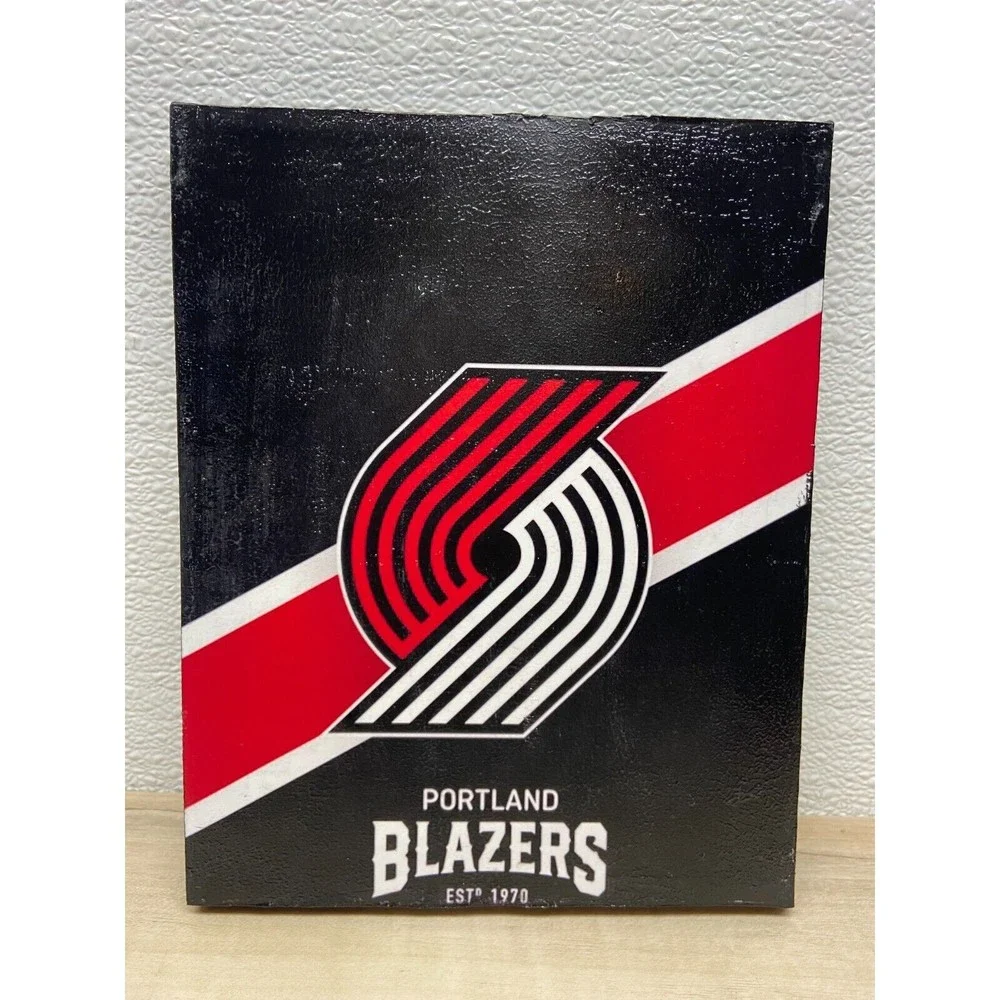 NBA Portland Blazers Framed Logo Sign Painting Wall Decor